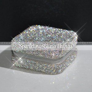 NEW Sparkling Bling Swarovski Crystal Rhinestone Jewelry Box: AB or Mult…